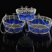 Manufacturers Exporters and Wholesale Suppliers of Blue Iron Basket S 1702 Moradabad Uttar Pradesh